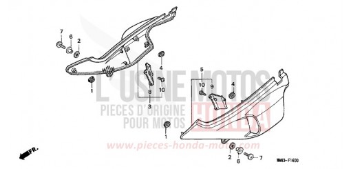 SEITENABDECKUNG (1) NX650S de 1995